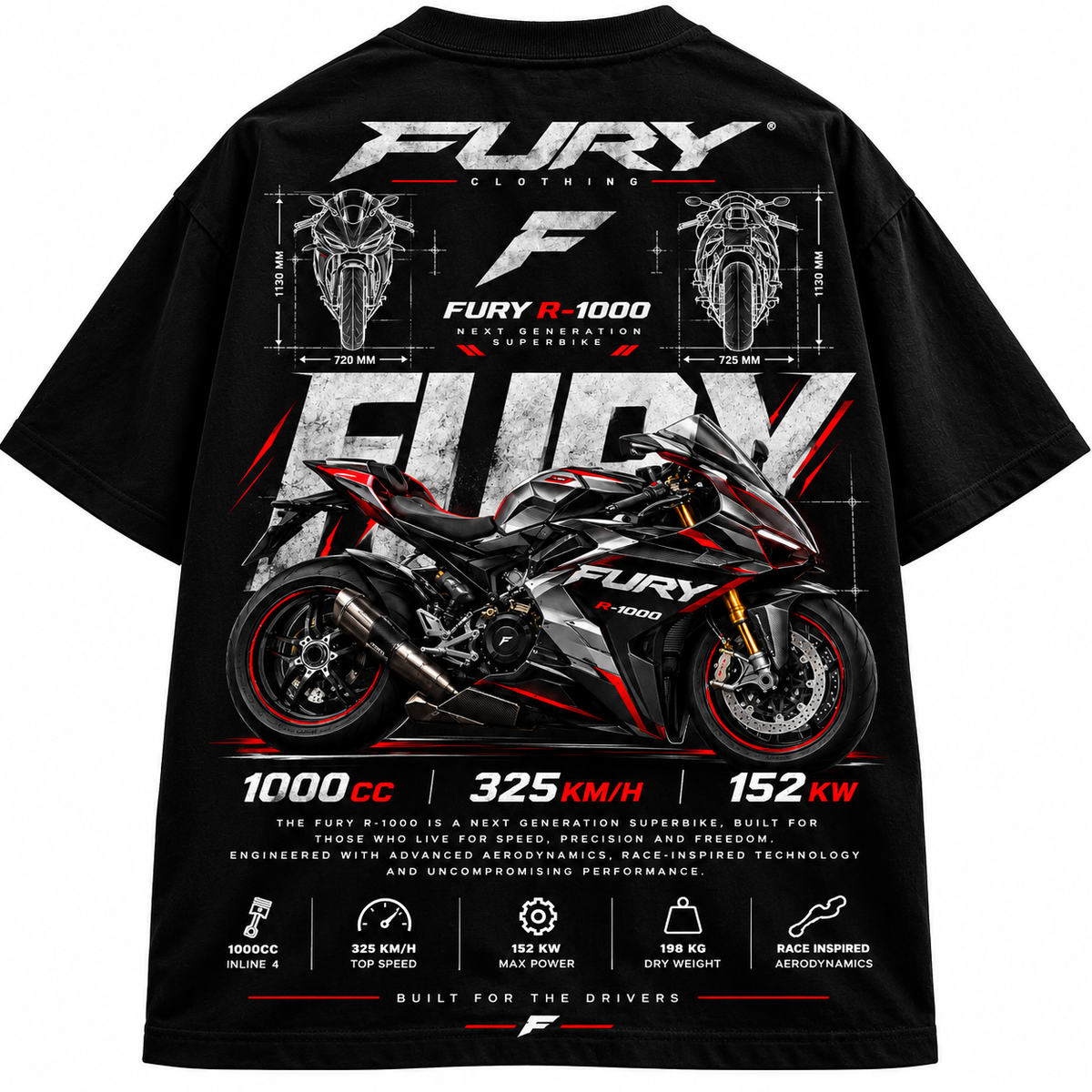 FURY R-1000 Built for the Drivers T-Shirt